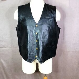 NAVARRE ITALIAN STONE‎ LEATHER Vest XXL